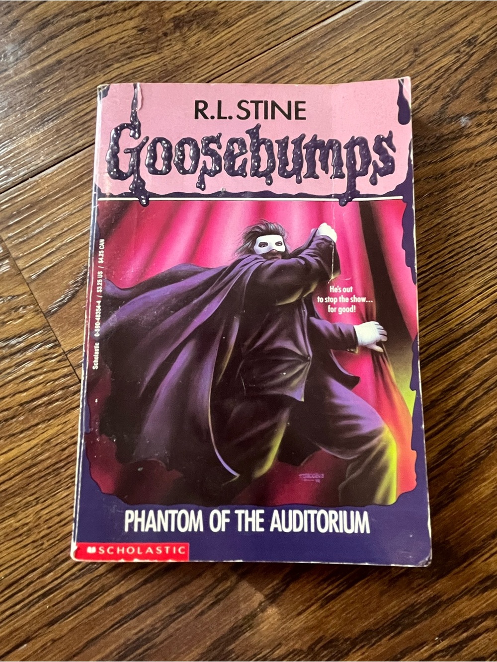 R.L. Stine Goosebumps Phantom of the Auditorium Kids book - vintage spooky novel